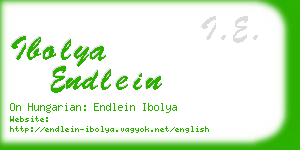 ibolya endlein business card